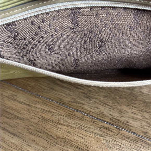 Yves Saint Laurent Gold and Tan Clutch - Picture 6 of 8